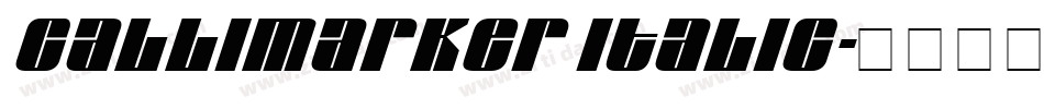 Callimarker Italic字体转换